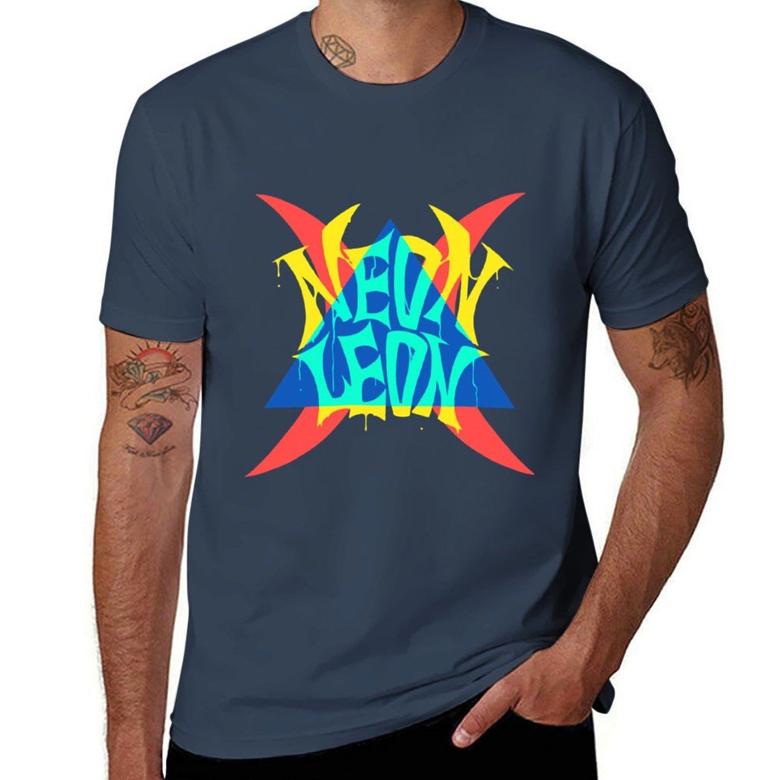 NEON LEON TShirt Casual Light Summer Short Sleeve Top S