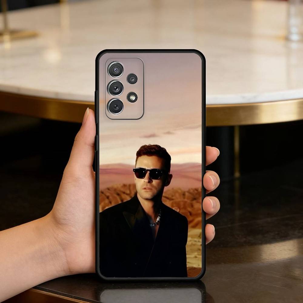 Sänger Justin T-Timberlake Weiche Silikon-Schwarze Hülle Handyhülle Für Samsung Galaxy A73,A72,A71,A70,A53,A52,A51