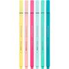 Fine Markers - BRUYNZEEL - Set of 6 Pieces Light Colours - Fine Nylon Tip - Water-based Ink