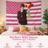 Youngidolsingerjustin B-Bieberstyle Pink Usa Flag Wall Tapestry Flatprintaestheticroomdecorforteengirls Dorm Bedroom Banner Gift