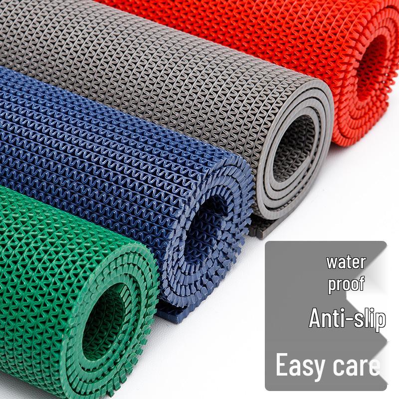 PVC Absorbent Anti-Slip Doorway Mat - Waterproof Floor Carpet for Kitchen & Bathroom