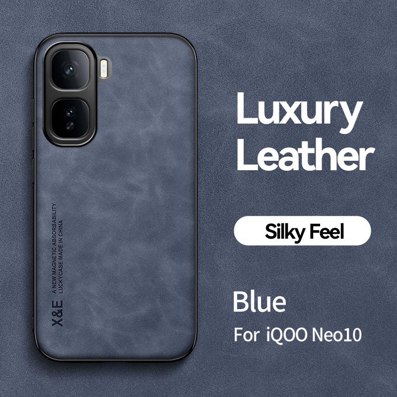 For VIVO iQOO Neo 10 Built-in Magnetic Wear-Resistant Anti-Drop Lens All-Inclusive Lamb Leather Phone Case