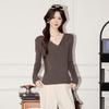 Women's Chic V-Neck Long Sleeve Knit Sweater