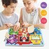 Wooden Learning Early Busy Board With Unlocking Activities For Preschool Kids