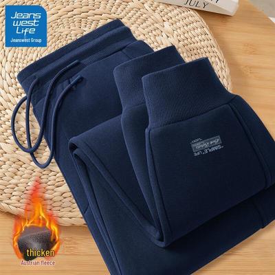 JEANSWEST LIFE Men's Plus Velvet Warm Jogger Pants