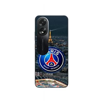 Coque - MANIACASE - Oppo A58 - Noir - PSG Logo - Souple