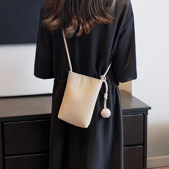 Women's Crossbody Phone Bag Solid Color Mini Messenger Bag Small Crossbody Purse Cell Phone Bag for Casual Outings Shopping Street
