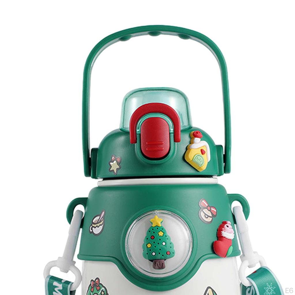 Christmas Theme Insulated Bottle, Vacuum Drinking Stainless Steel Cup for