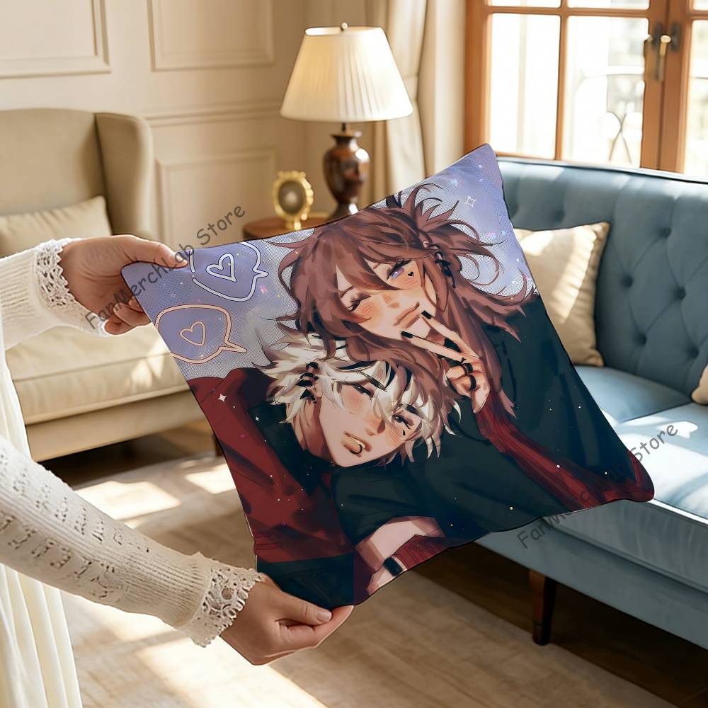 

CCherry Crush Pillowcase Pillowslip Cushion Plush Boys Girls Cartoon Anime Kawaii Decoration Kids Birthday Cute Gifts 30x30cm