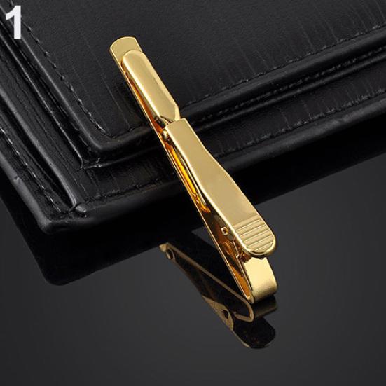 1Pc Men Simple Plain Skinny Necktie Tie Bar Clip Clasp Business Accessory Gift