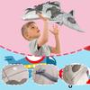 Airplane Model Plush Soft Throw Pillow With Blanket Large Padded Space Plush Airplane Toy Cushion