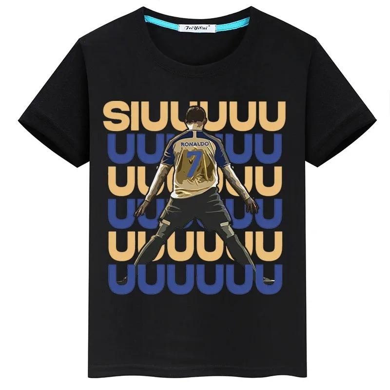 2026 Cr7 Ronaldo Football Star Oversized Cotton Tshirt Unisex Unisex Summer Luxury Brand Retro Leisure Loose Short Sleeve Tshirt