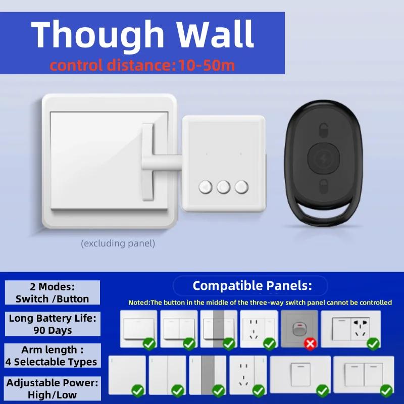 Wireless Control Light Switch Off Tool Automatic Button Pusher Intelligent USB Rechargeable Lazy Remote Control Switch