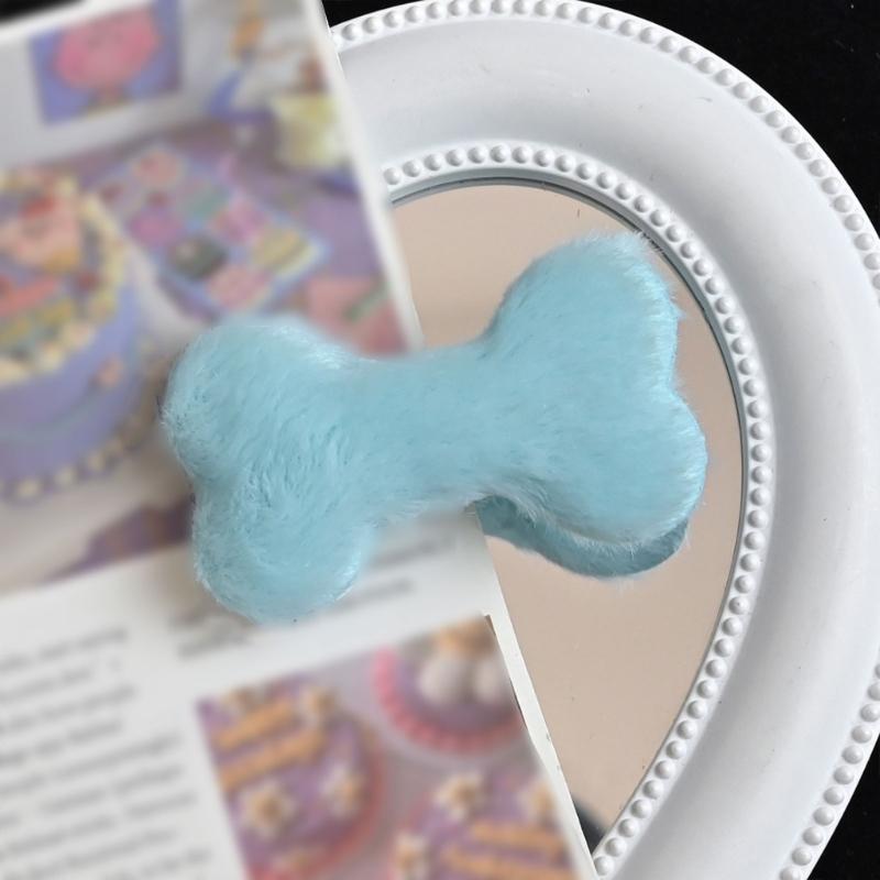 Plush Bone Hair Clip Lovely Cartoon Hairclip Girl Fashion Small Barrettes for Various Event