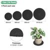 M METERXITY 16 Pack Cork Plant Coasters 4 6 8 Round Cork Coasters Plant Mat for Houseplants Indoor Waterproof Cork Pad DIY Cork Pad for Plants Black