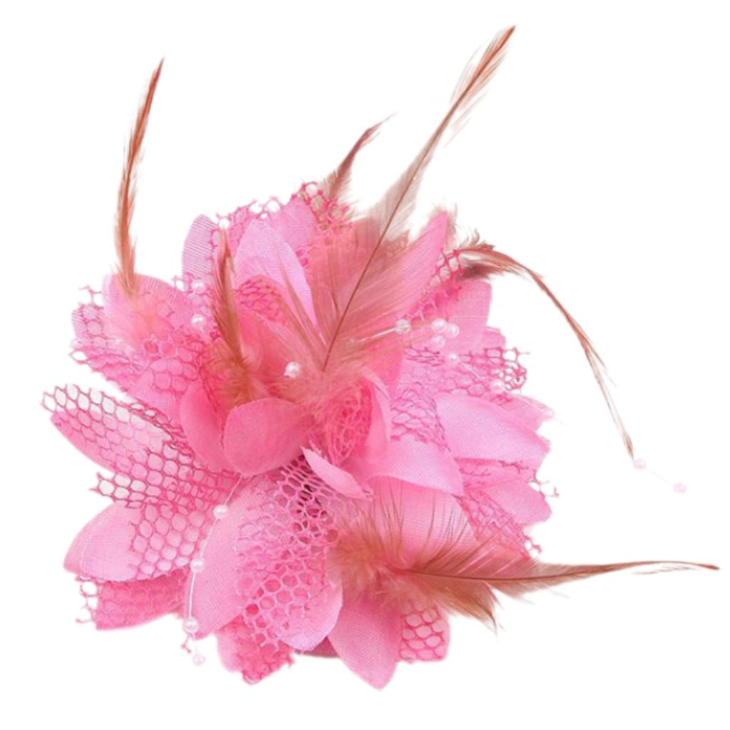 Elegant Flower Feather Hair Clip for Women and Girls Hair Accessory for Weddings Parties and School Performances