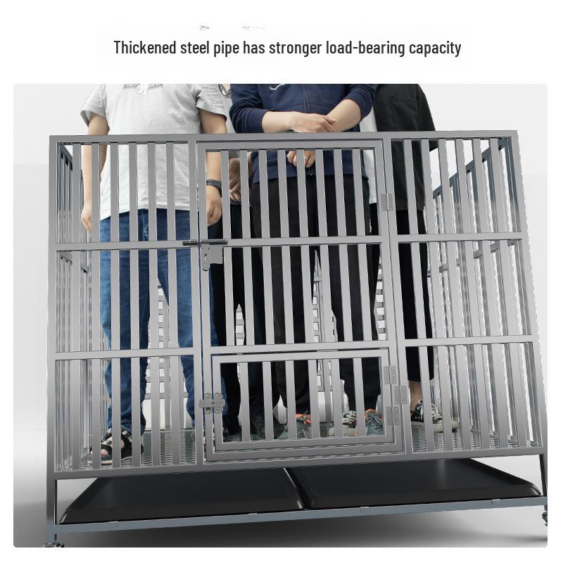 Stainless Steel Folding Dog Cage for Medium & Large Dogs