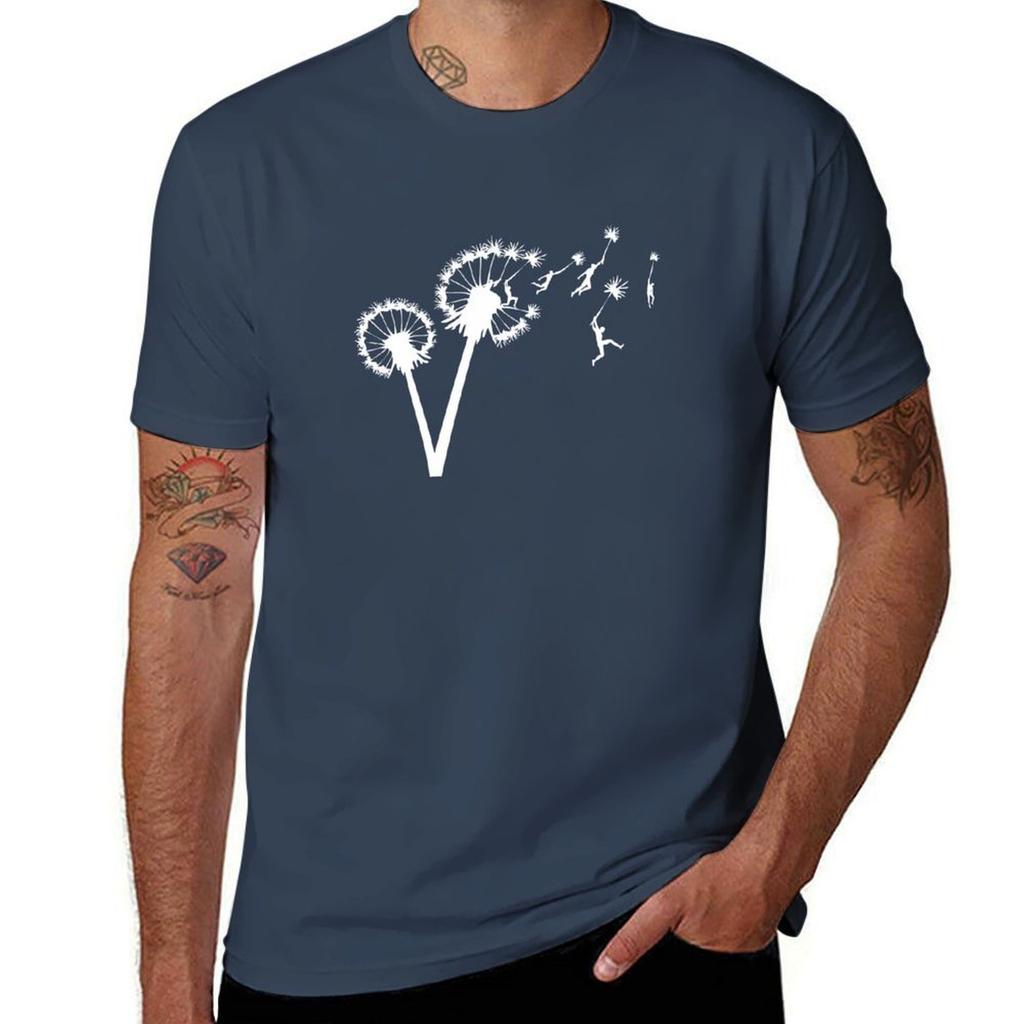 Dandylion Flight White Silhouette TShirt Large Size Loose Casual Tee TShirt