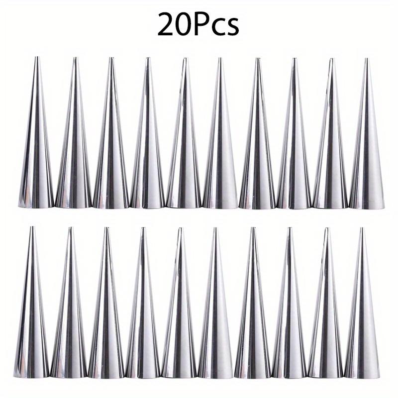 6/10/24pcs Stainless Steel Non-Stick Cannoli Tubes - Baking Molds for Cream Horn, Danish Pastry, Croissant & Waffle Cone Making