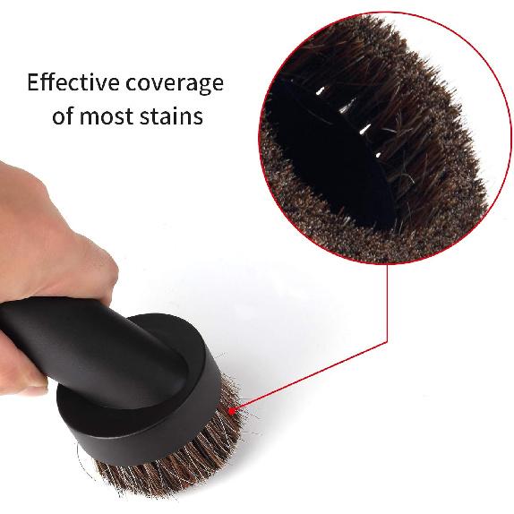 Lamoutor 4Pcs Soft Bristle Vacuum Brush Round Brush Vacuum Attachment Universal Vacuum Dust Brush for Most Vacuum Cleaners Accessories