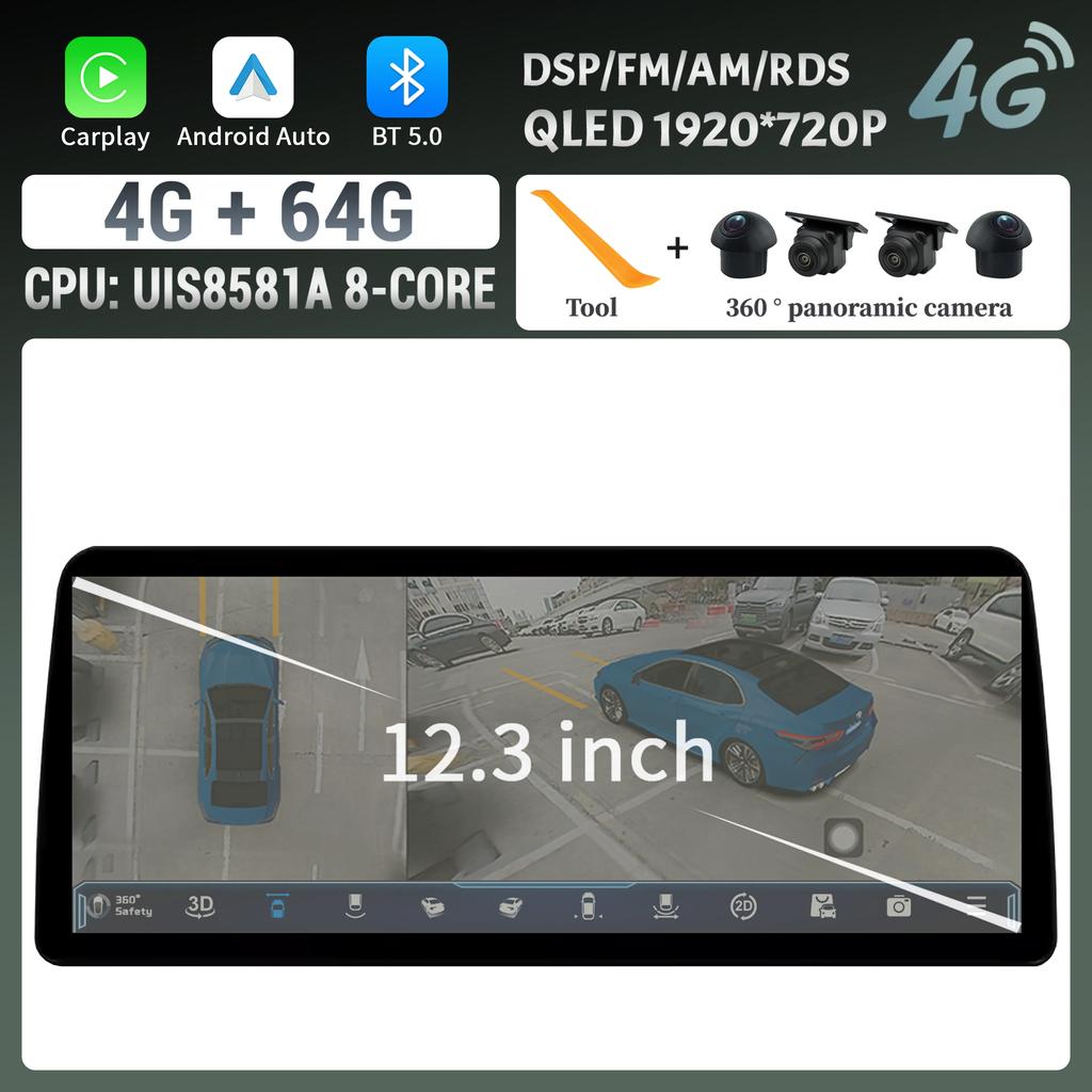 12.3inch Android 14 For Toyota Corolla 2019-2025 Car Radio Navigation 4G GPS Multimedia Wireless BT Carplay Screen Stereo