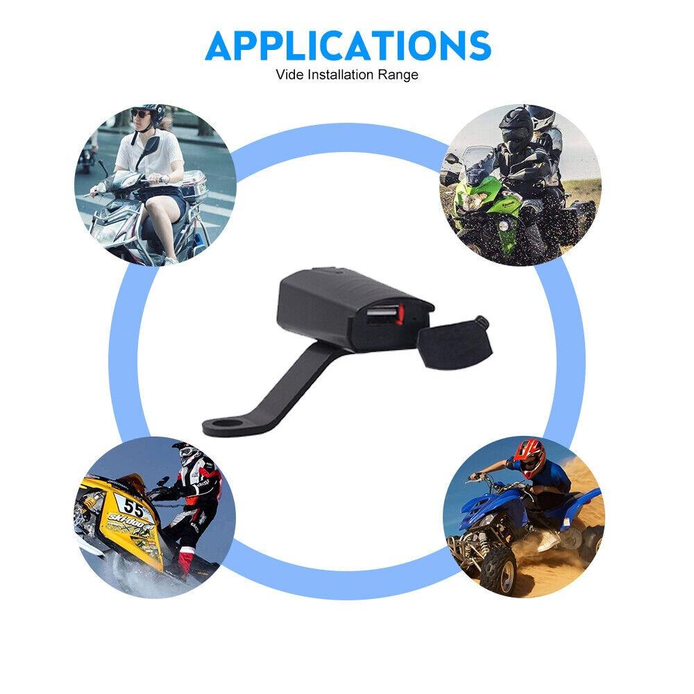 Motorrad Lenker Rückspiegel Halterung USB Telefon Ladegerät Wasserdicht