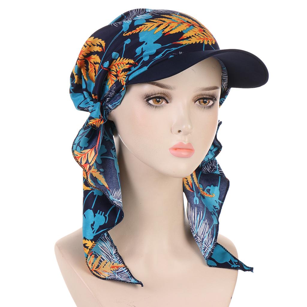 Printed Muslim Hijab Cap Women Baseball Wrap Head Ramadan Headwear Turban Bonnet Hat