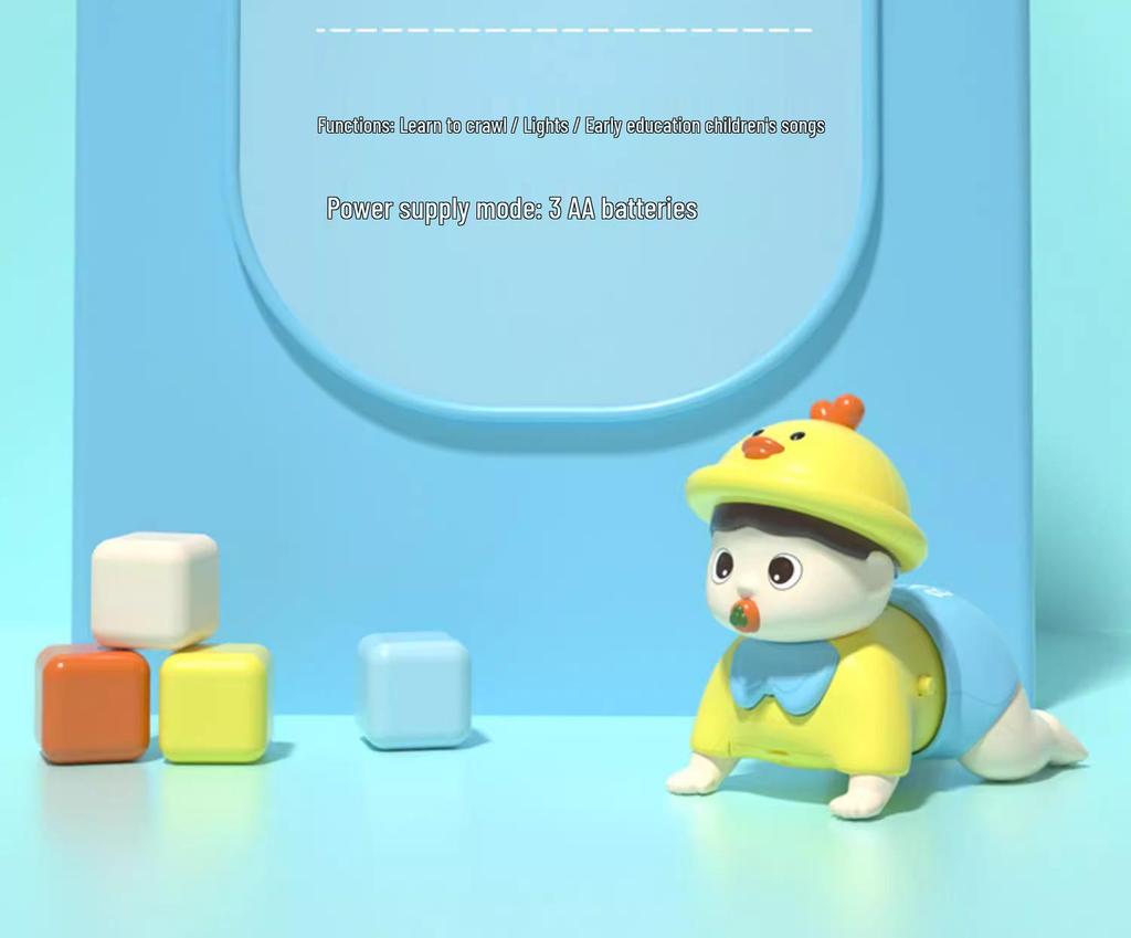 Electric Crawling Doll: Baby Educational Toy for Crawling, Head Lifting, and Speaking Practice (0-1 Year)