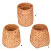 Natural Rattan Pen Stand Multipurpose Desktop Organiser Storage Container For Home Offices Desk Accessories Management