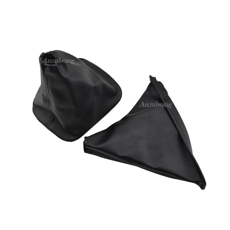 Black Leather Gear Stick Shift Gaiter Boot Cover For Toyota Corolla 2007-2013 Car Shift Knob Parking Handbrake Gaiter