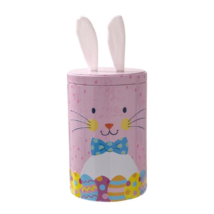 

Easters Gift Boxes Cuteness Candy Boxes Metal Rabbit Shape Boxes Snack Box Iron Texture Perfect for Cookie and Candy рожевий