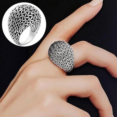 Punk Bird Nest Band Men Women Banquet Cocktail Party Finger Ring Birthday Gift