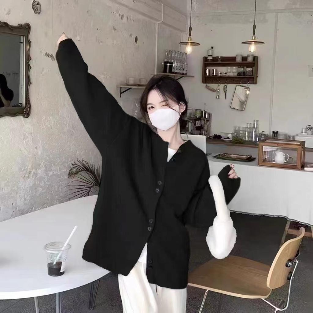 Autumn Winter Korean Loose Export Cardigan Sweater Womenswear Coat Knit Top