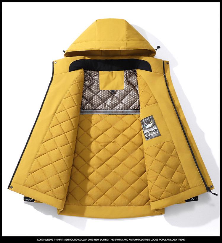 Di Yu Shen Long Winter Graphene Ski Jacket - Thickened, Warm, Rainproof, Casual Hooded Cotton Outerwear for Couples