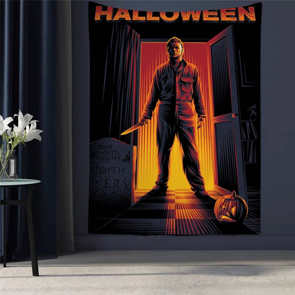 Classic Horror Movie Characters Michael Myers Halloween DIY Wall Tapestry Art Science Fiction Room Home Decor Wall Art Decor