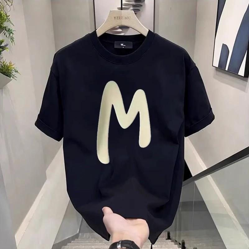 Trendy Brand Short-Sleeved Pure Cotton Men'S Printed T-Shirt Trendy Men'S And Women'S Versatile Round Neck T-Shirt Men'S