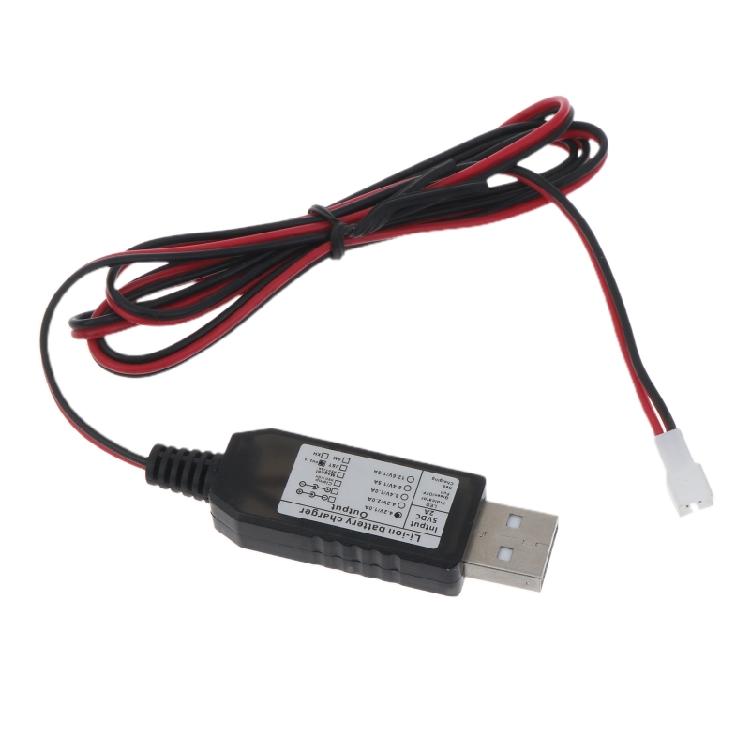 PH2.0 2-Pin Ladekabel für 3,7V wiederaufladbare Batterie USB-Ladekabel Draht 1m