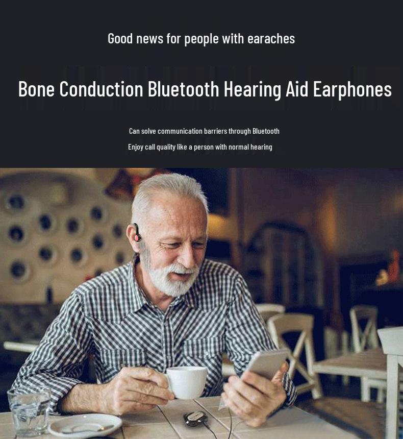 M618 True Bone Conduction Wireless Bluetooth 5.0 Ear Hook Sports Earphones.