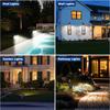 Solar Lights Outdoor 60LED 3 Modes IP67 Waterproof, 2-in-1 Spot Lights for Yard Garden Pathway (Cool White, 4 Pack)