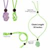 1PCS Crystal Cage Necklace Holder Adjustable Length Empty Stone Pendant Holder Hand-Woven Necklace Cord for DIY Jewelry Making
