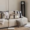 Federa Cuscino Moderna Semplice Bianco e Nero Soggiorno Divano Modello High-End Stanza Federa Cuscino Jacquard Leopardo