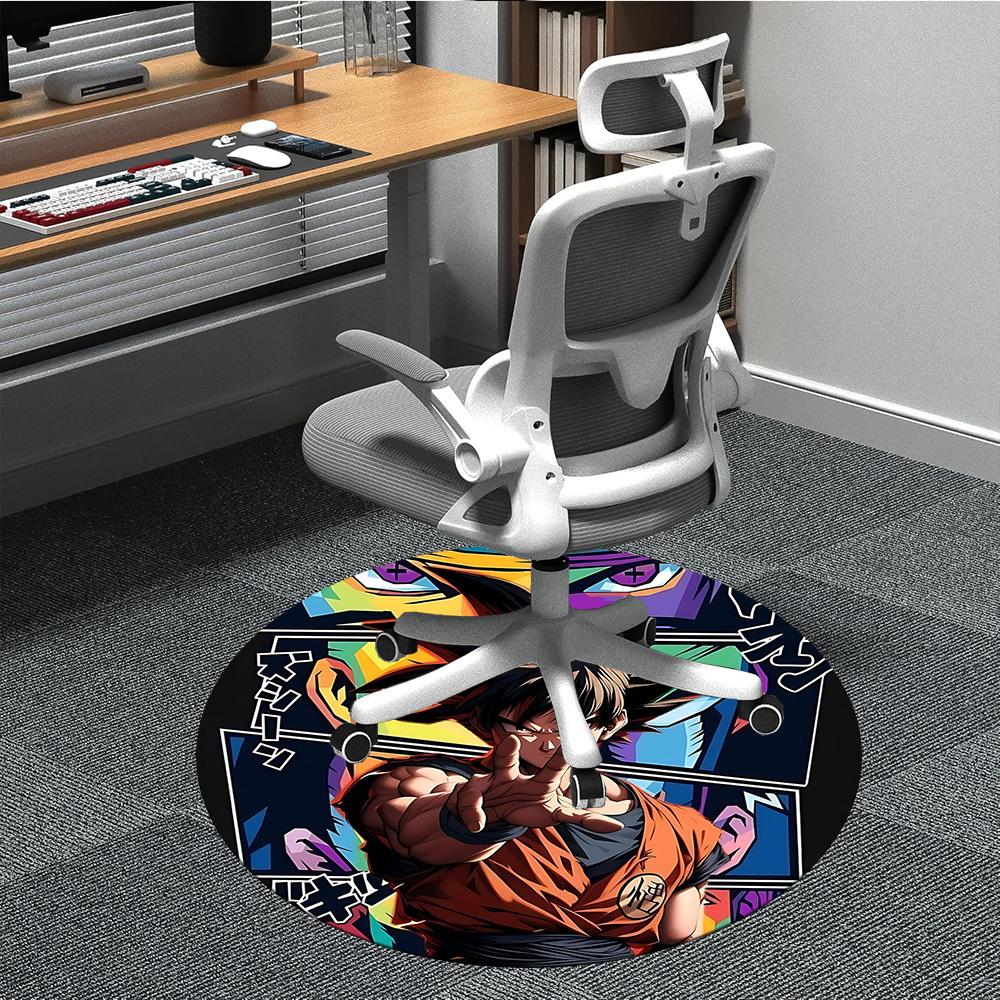 

1pc Goku, Saiyan Office Round Area Rug, Indoor Mat Suitable For Office, Bedroom Living Room Home Decor, Room Deco, Offic a0926206 80cm by 80cm