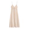 European & American Style 2026 Linen Blend Button-Up Strap Dress 7964709
