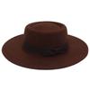 Popular Top Hat Versatile Bow Dome Convex Top Big Brim Fashion Casual Woolen Felt Hat Top Hat Hat