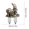 Easter Bunny Garden Stake 2D Flat Spring Lawn Signs Easter Rabbit Garden Signs Easter Lawn Stakes Easter Decoration for Outdoors
