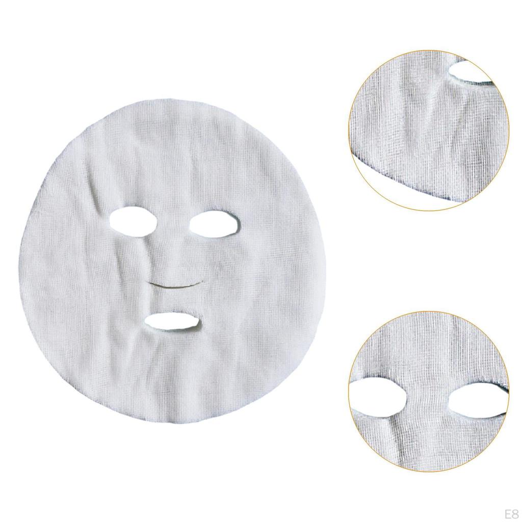 100 Pieces Gauze Face Mask Pads Paper Sheet Soft Breathable with Mesh Cotton Facial