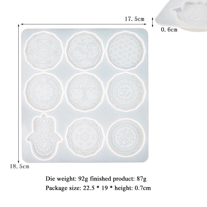 Sacred Geometry Pendant Silicone Mould Crystal Epoxy Resin Mold Jewelry Making