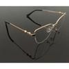 Classic Luxury Half Rim Metal Golden Black Finish Eyeglass Frame Cart-Metal JL166605724963