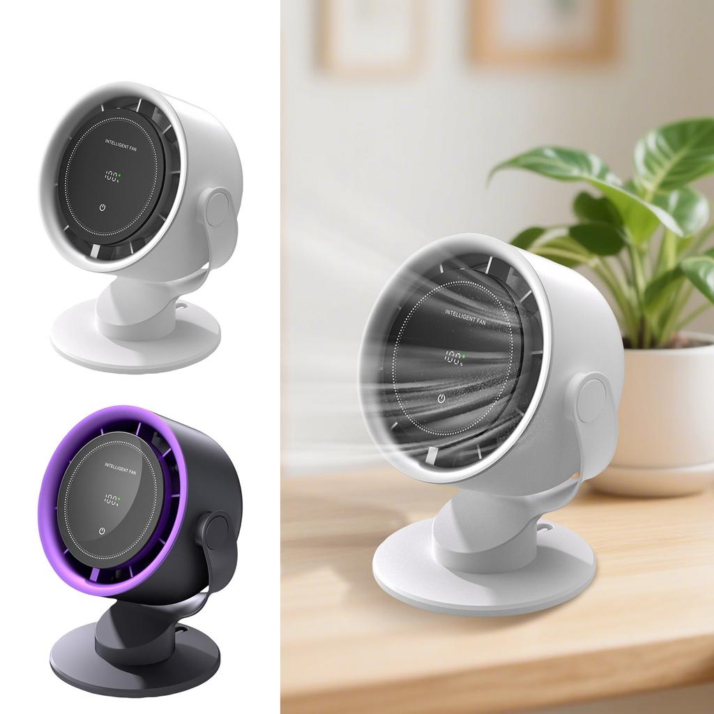 Desktop Fan Long Life Screen Digital Display Cycle Dormitory Wall-mounted High-speed Electric Fan, Wall-Mounted Desk Fan