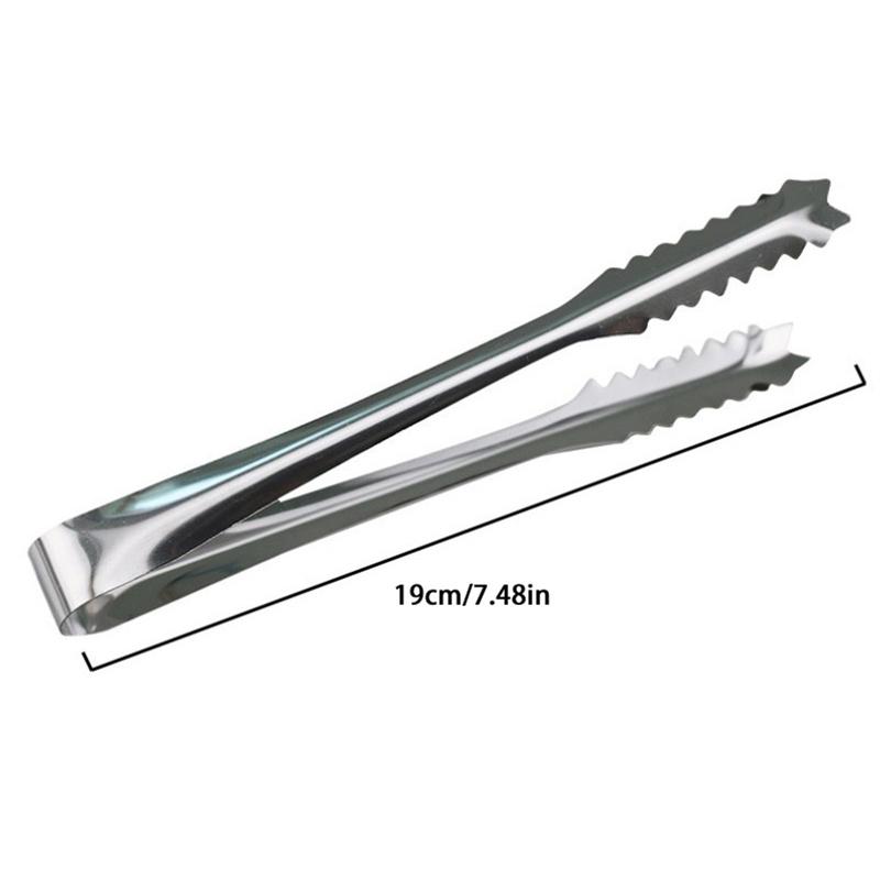 

Кухонный инструмент из нержавеющей стали Щипцы из нержавеющей стали для барбекю, вечеринки, бара, зажим для барбекю, хлеба, еды, льда, щипцы для льда 19cm